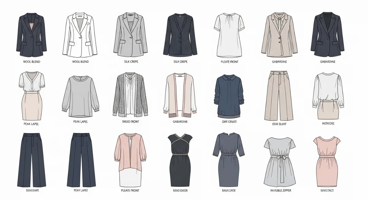 Outfit công sở thanh lịch với chân váy bút chì và áo kiểu